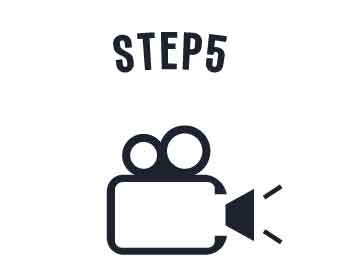 ステップ5：式場で上映確認