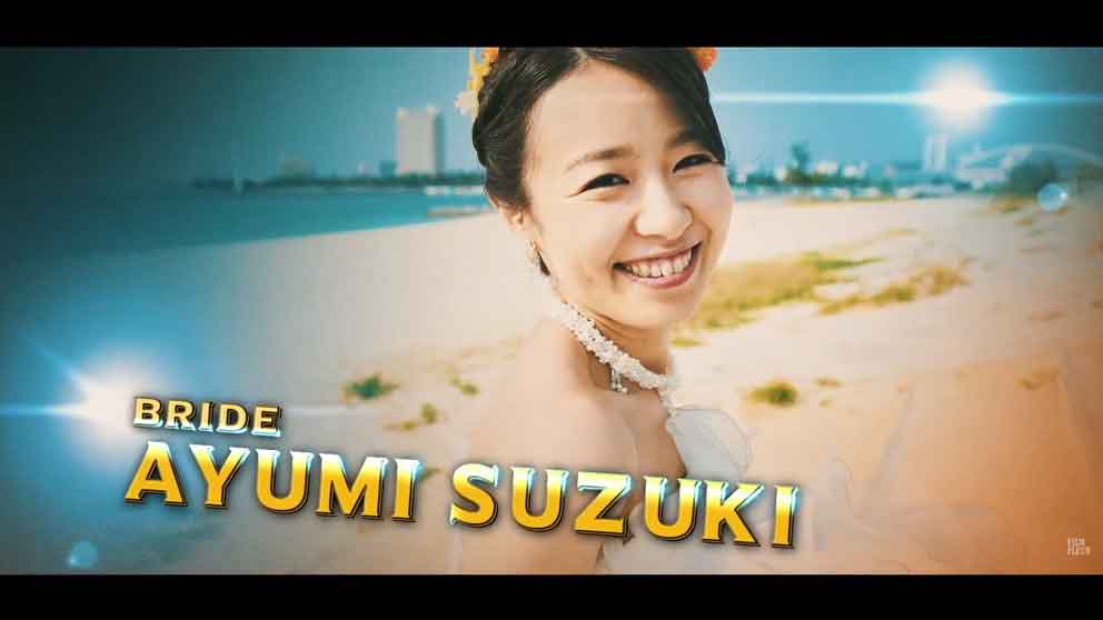 オープニングムービーTRAILER：新郎新婦の簡単な自己紹介シーン画像