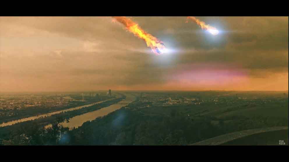 巨大隕石落下の演出画像