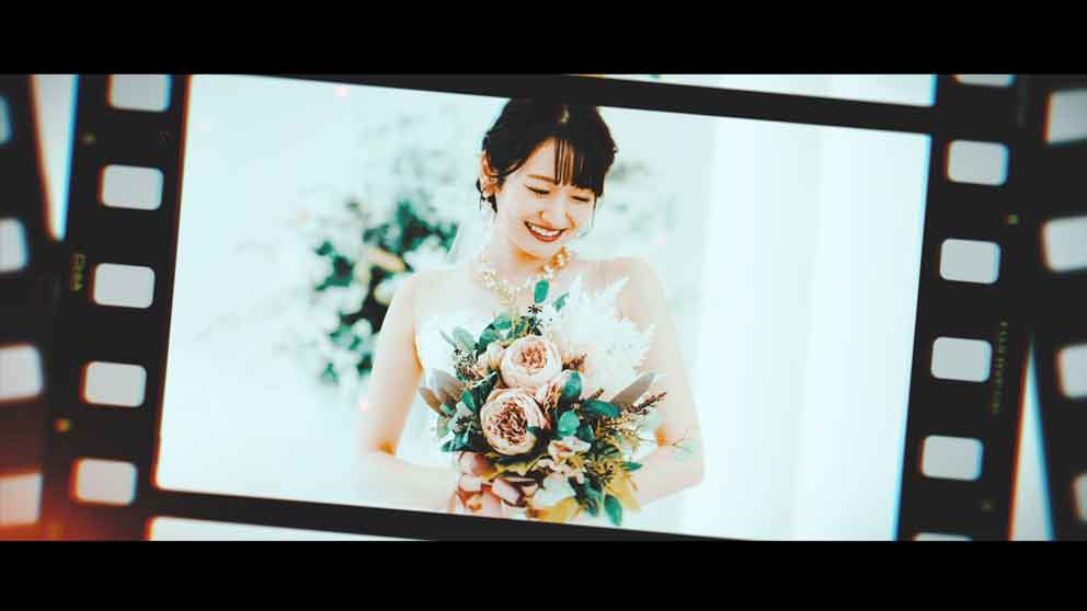 オープニングムービーTEASER：新郎新婦の簡単な自己紹介シーンの画像